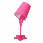lampe pot de peinture rose