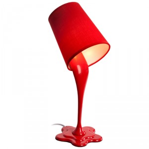lampe pot de peinture rouge