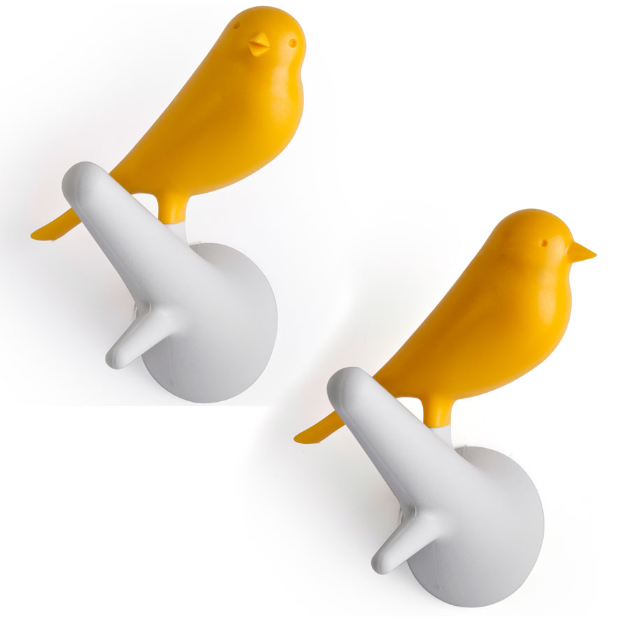 patere murale oiseau jaune qualy